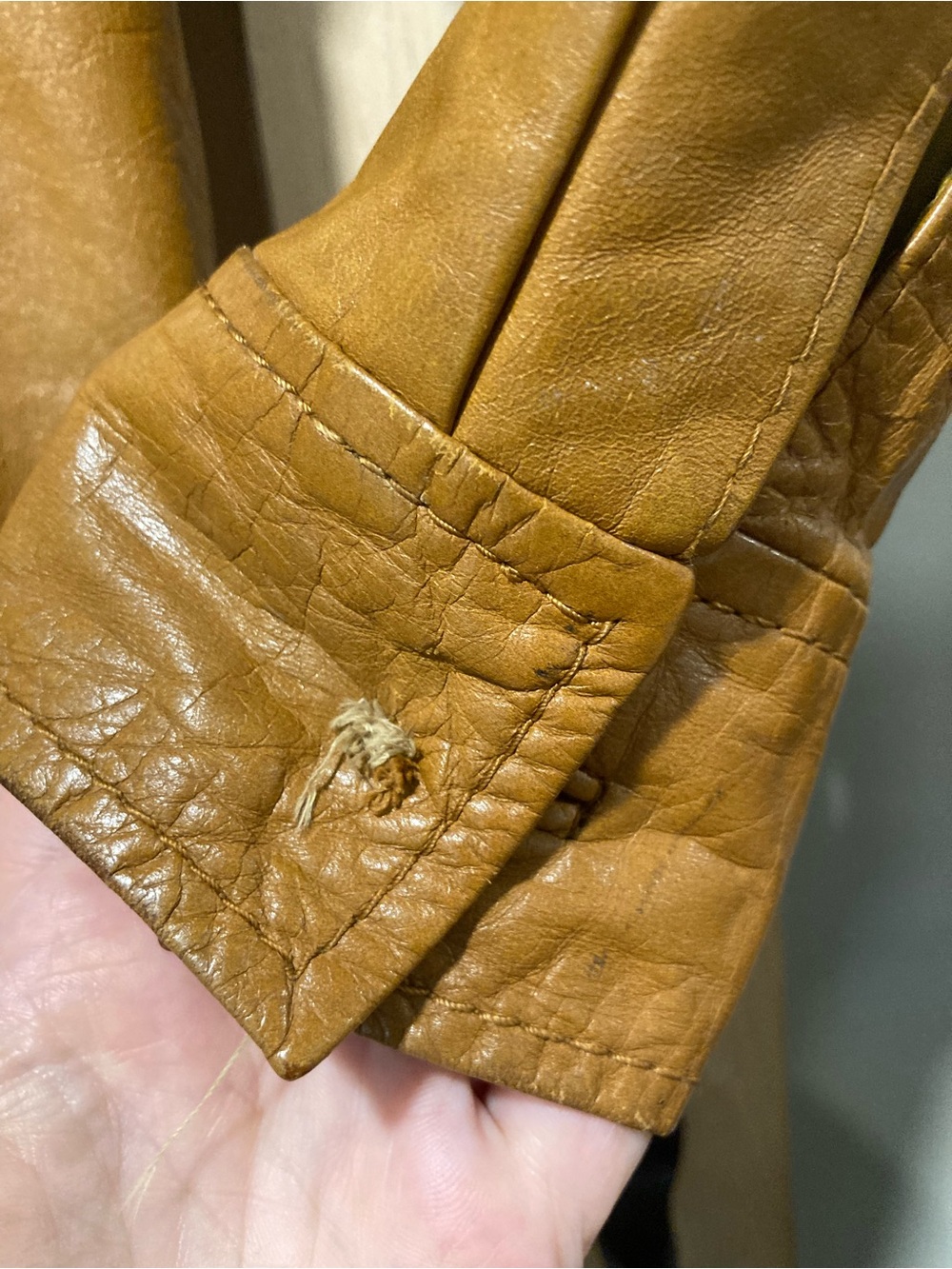 El Toro Bravo Vintage Tan Leather Jacket 40 Men’s  Woven Detail Disco Era 70/80s - Picture 15 of 16